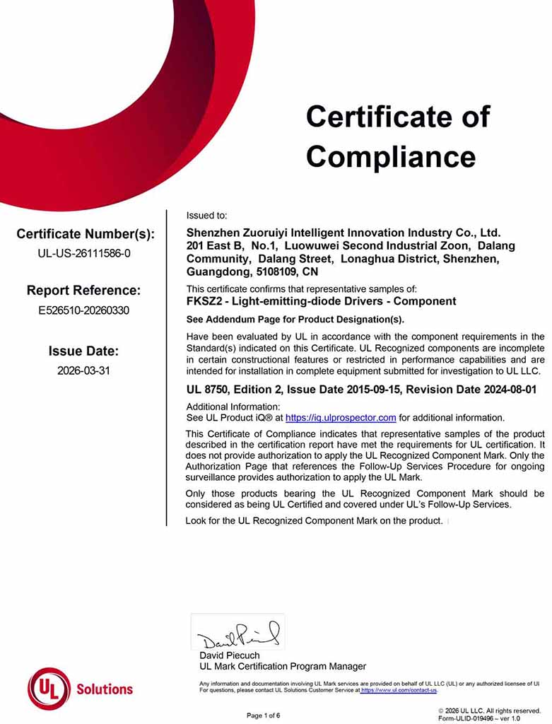 Power UL certificate